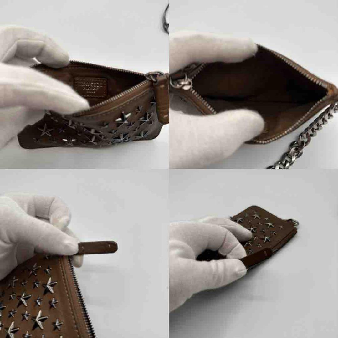 歩*鳥様 JIMMY CHOO ジミーチュウ スタースタッズ チェーン ケ