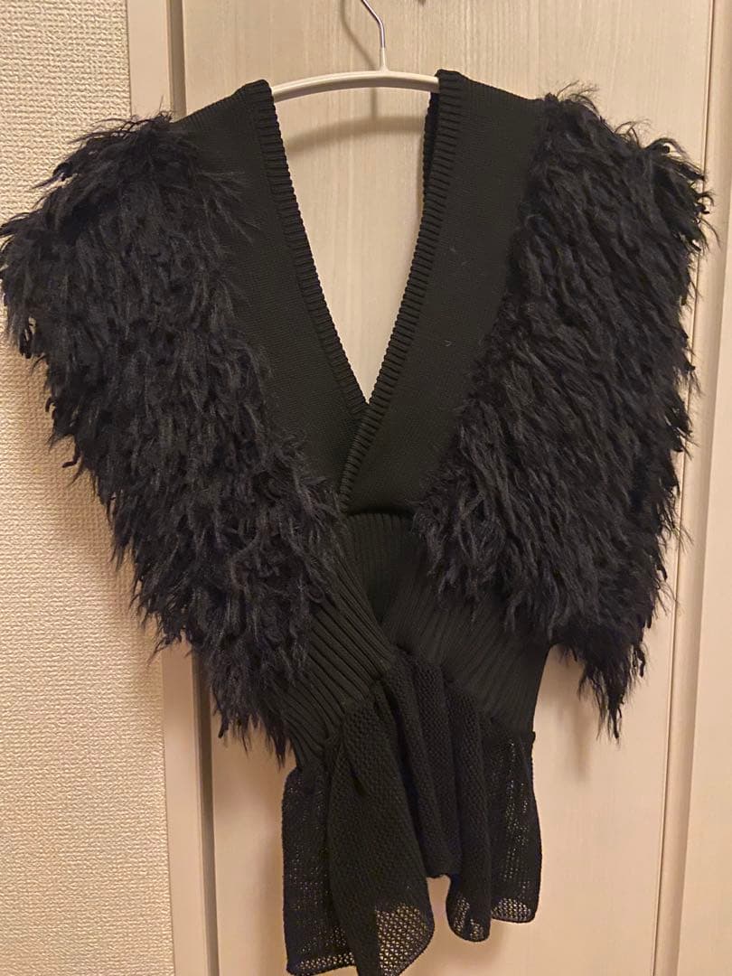 leinwande フリンジ　ニットベスト