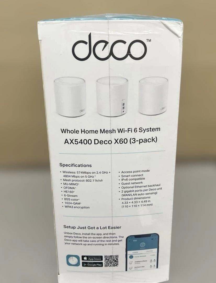 512415 TP-Link メッシュ WiFi 6 ルーター Deco X60