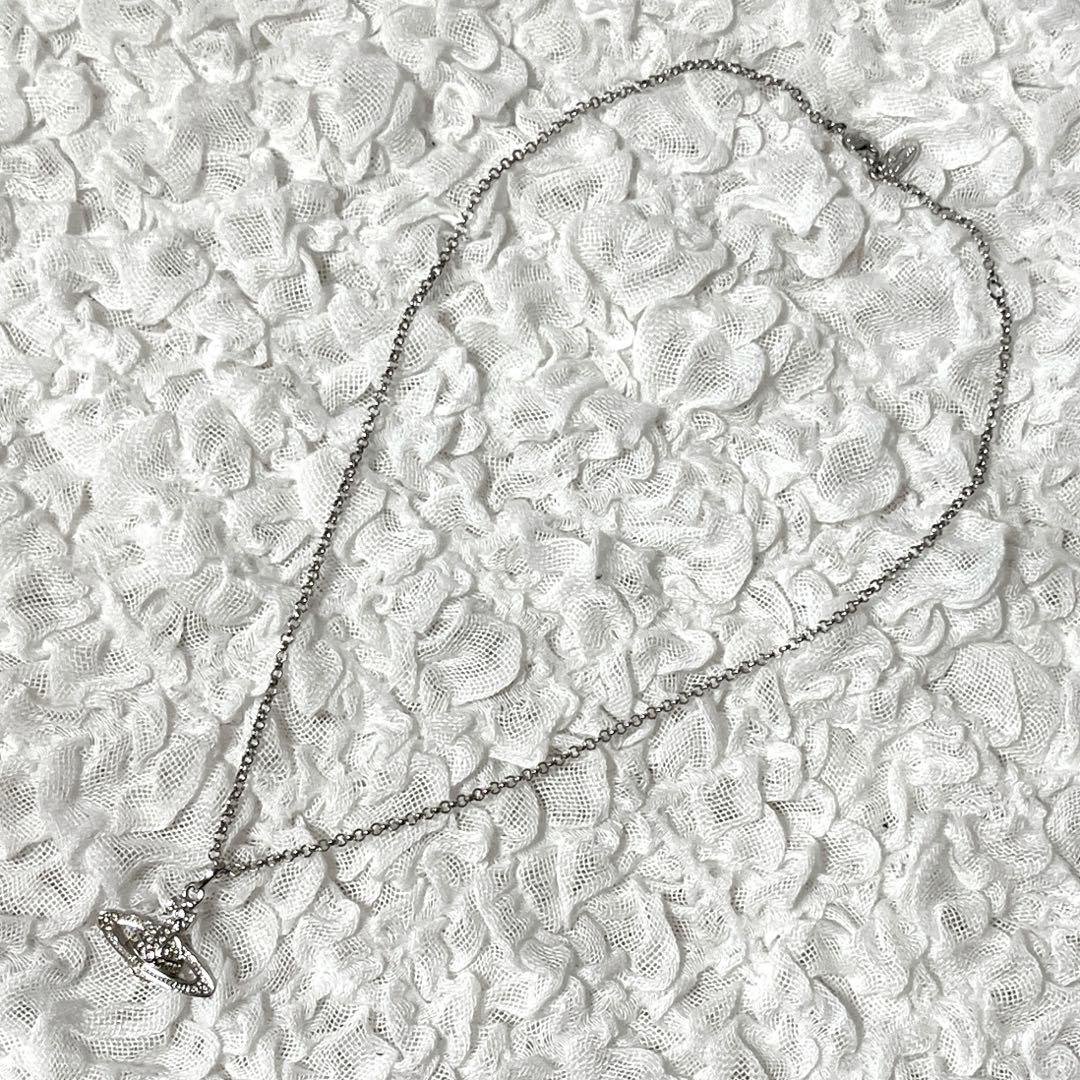 極美品✨vivienne westwood ネックレス ラインストーン　シルバー