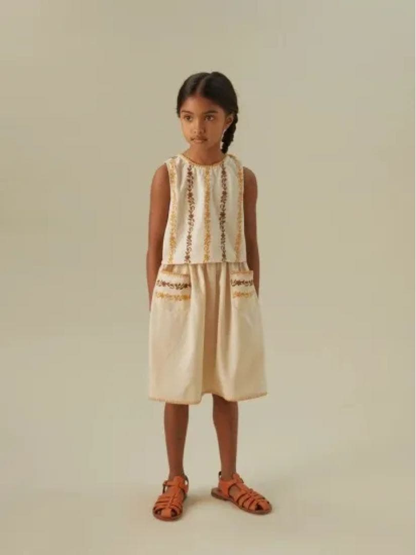 アポリナ APOLINA JUNE SKIRT SET _MILK 3-5y