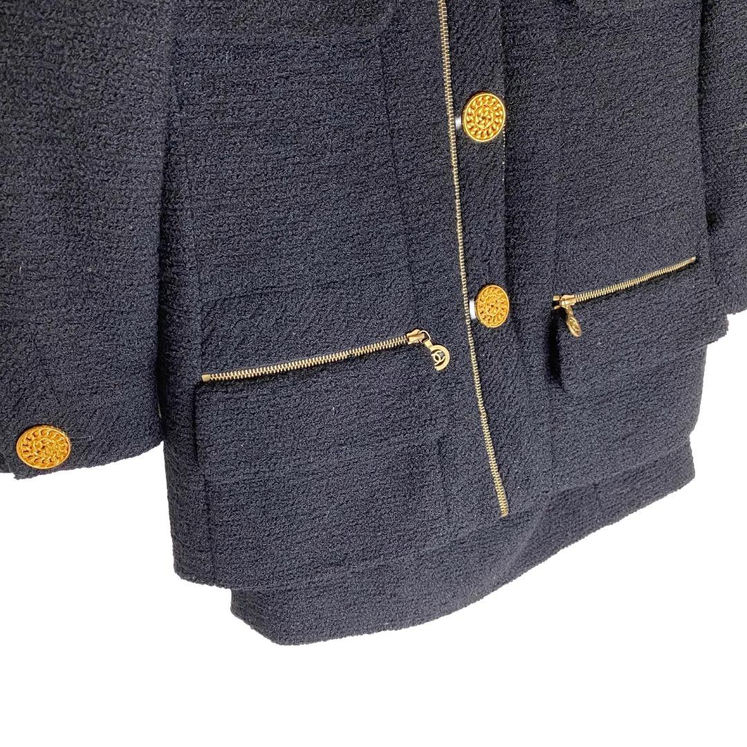 希少 CHANEL ジャケット スカート 42 ヴィンテージ シャネル