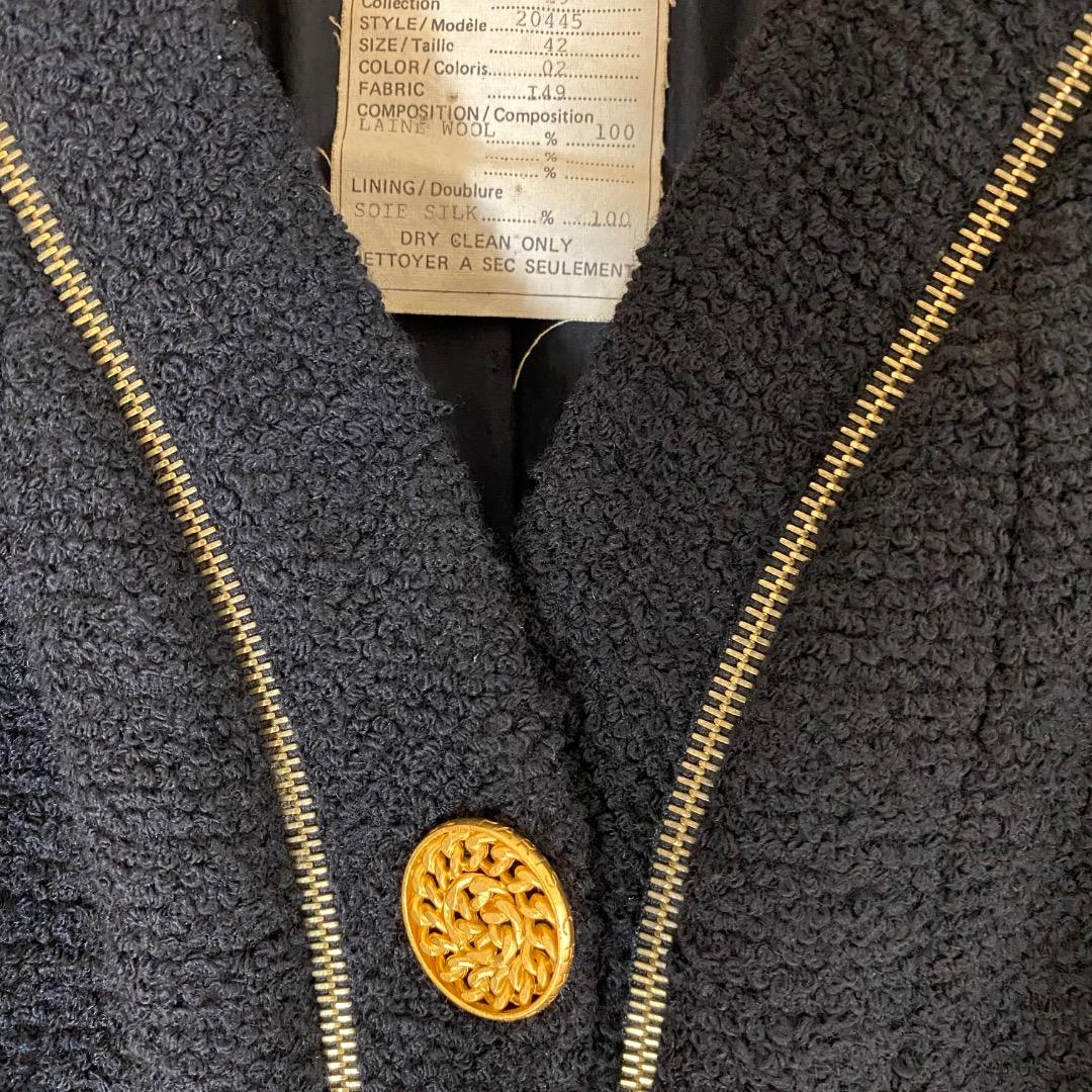 希少 CHANEL ジャケット スカート 42 ヴィンテージ シャネル