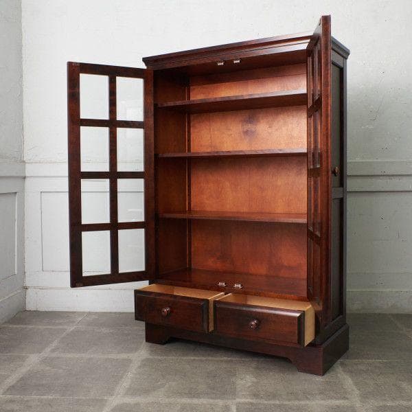 リキまる84955★北海道民芸家具 #113 本棚 飾り棚 食器棚 樺