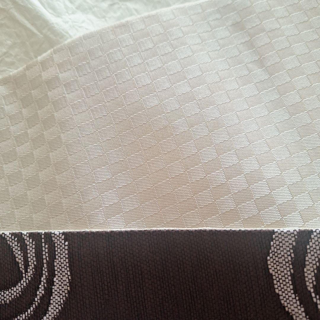 半幅帯 ダークブラウン　近賢織物