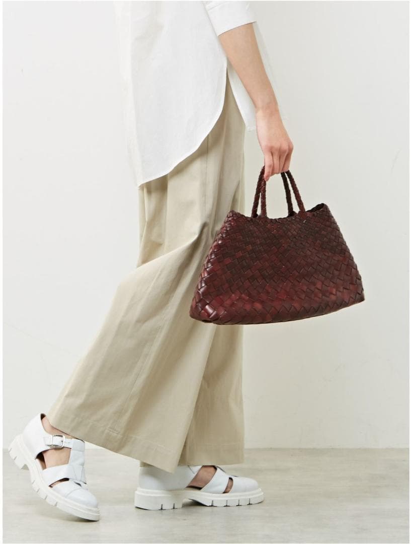 新品 レザーかごバッグ(台形) 8893_SANTA .CROCE SMALL