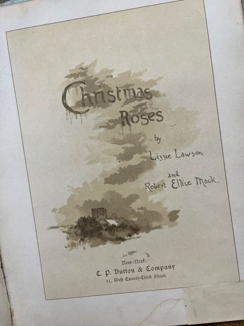 クリスマス　洋書　アンティーク　稀少　古書　絵本　少女　リトグラフ