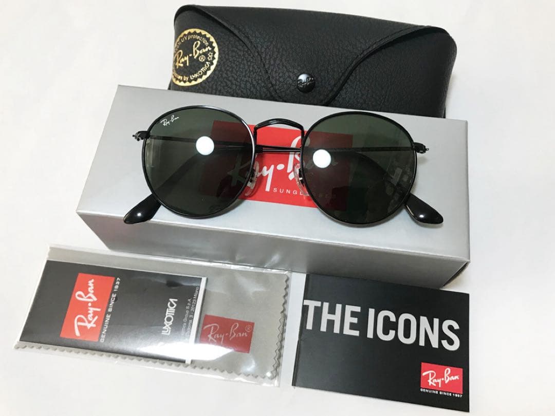 新品付属品あり RayBan レイバン ラウンドメタル サングラス ブラック