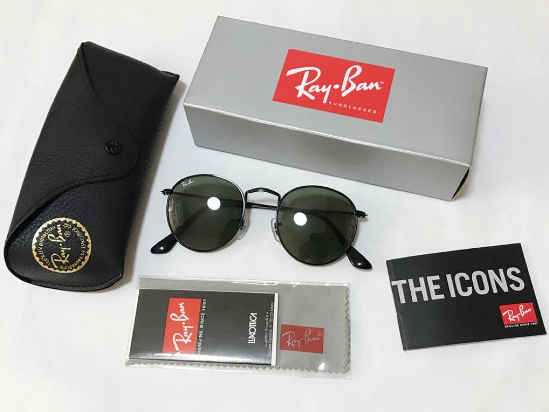 新品付属品あり RayBan レイバン ラウンドメタル サングラス ブラック