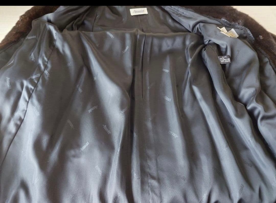 金タグ　Antonovich　進道毛皮　サガミンクロイヤル　ロング　コート　XL