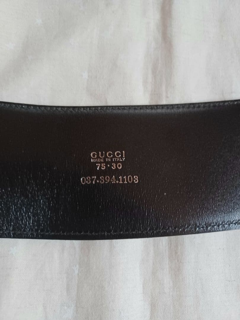 グッチ(GUCCI) スエードベルト 黒 メイド・イン・イタリー