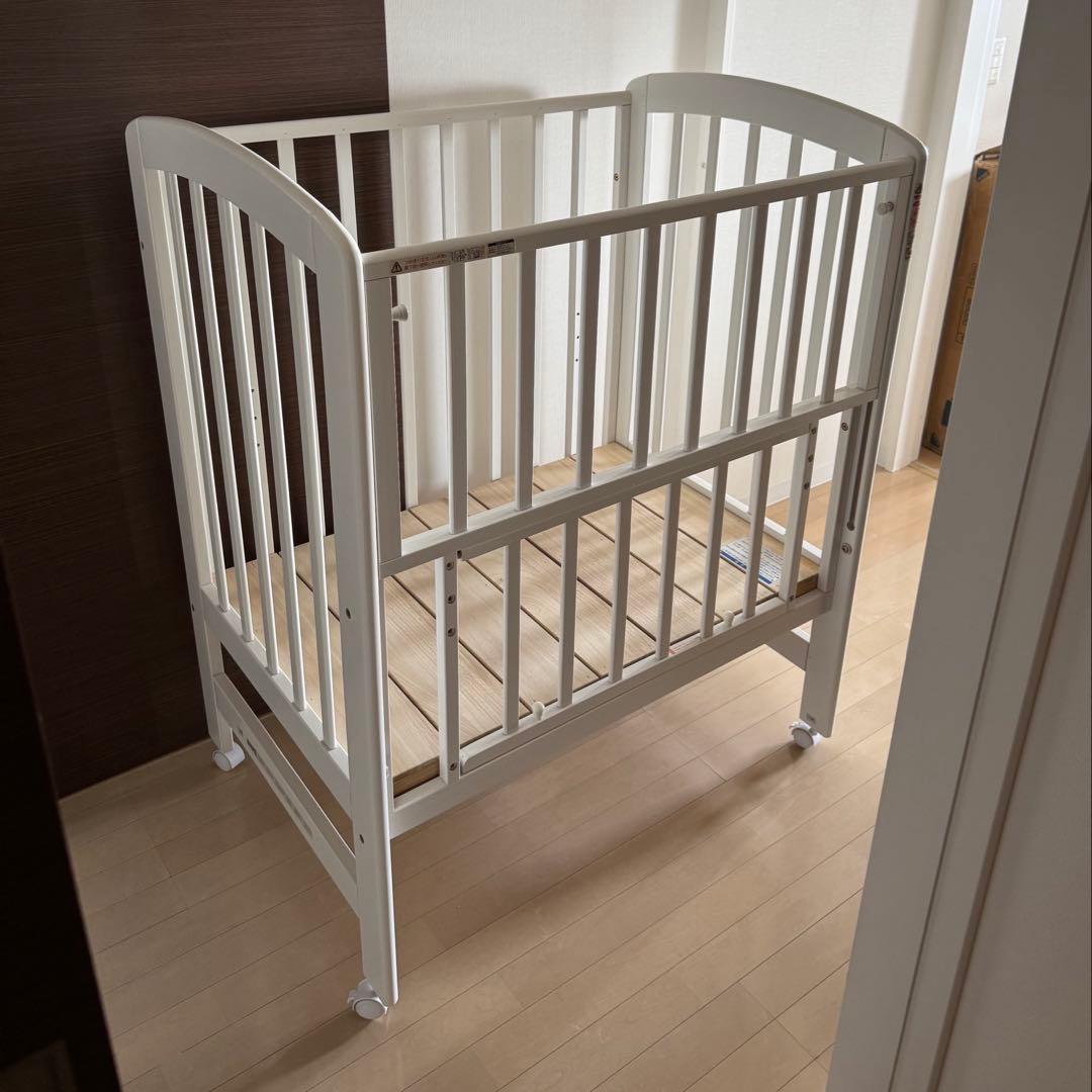 KATOJI ベビーベッド ホワイト 取扱説明書付き