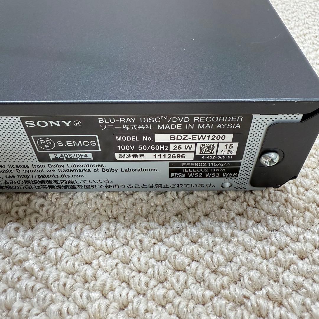 SONY BDZ-EW1200 ソニーBDレコーダー