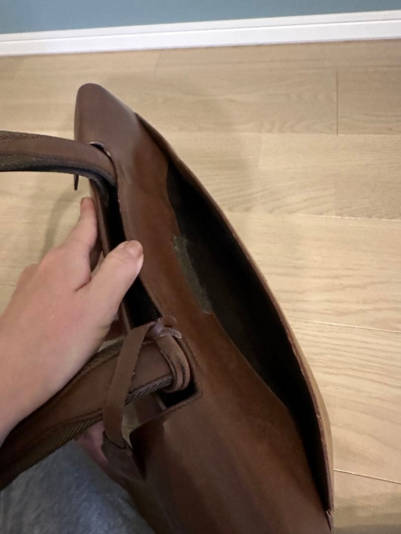 【只今お値下げ中】PRADA ブラウンレザー ビジネスバッグ