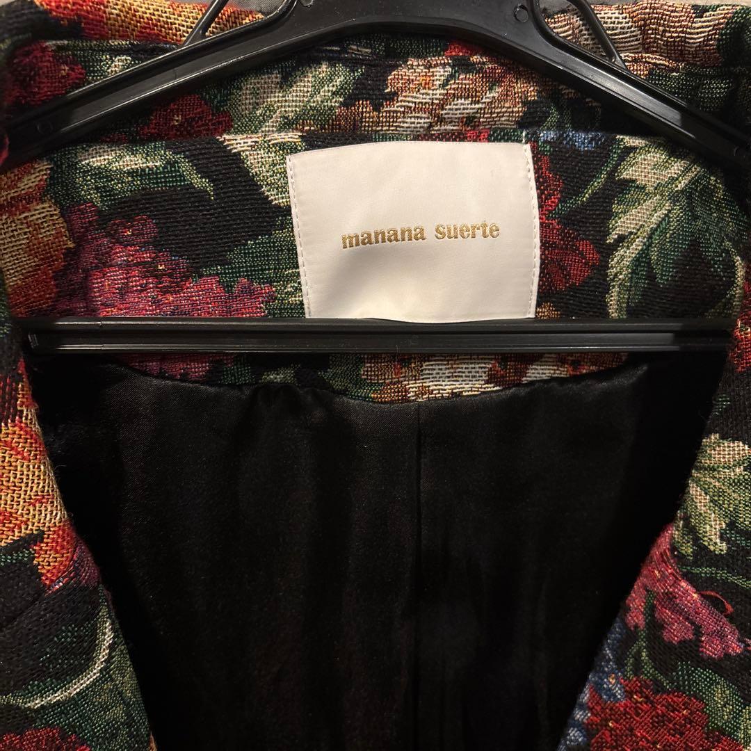 manana suerte マニャーナスエルテ 花柄 ゴブラン チェスターコート