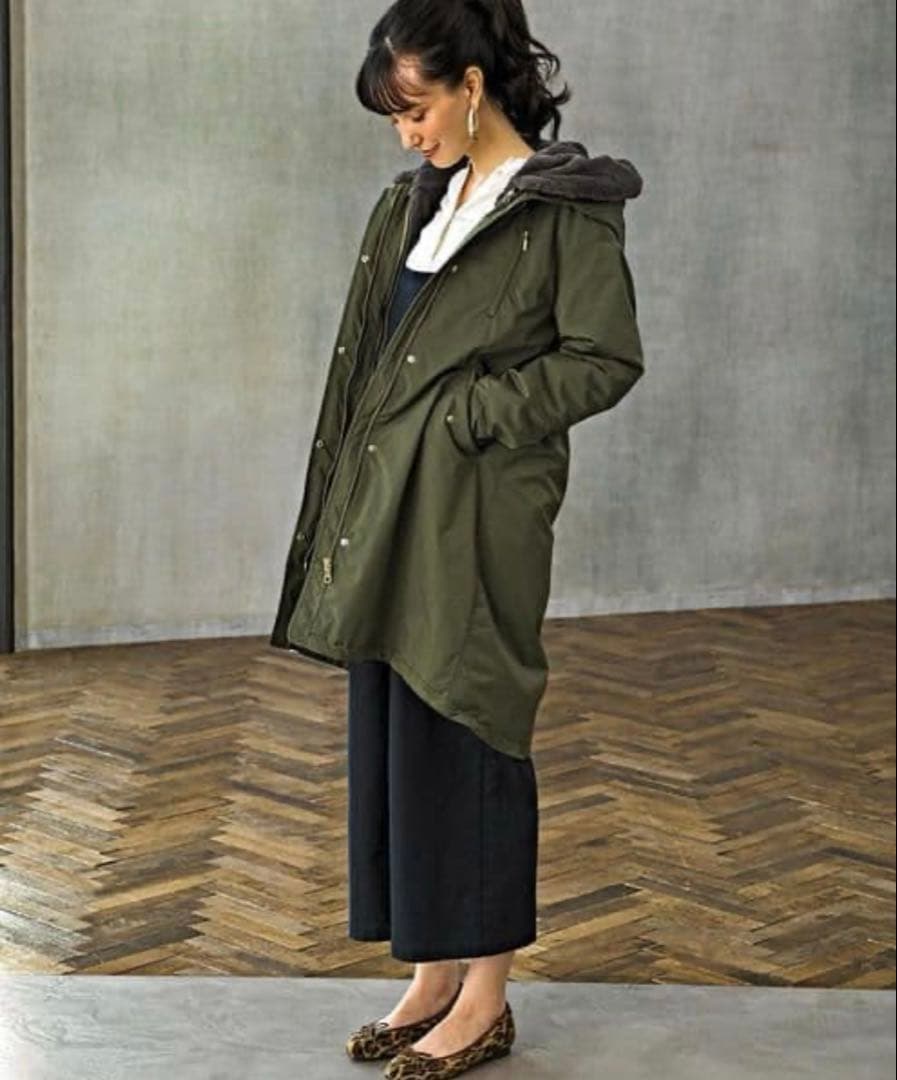 グリーンレーベルリラクシング　モッズコート　ネイビー