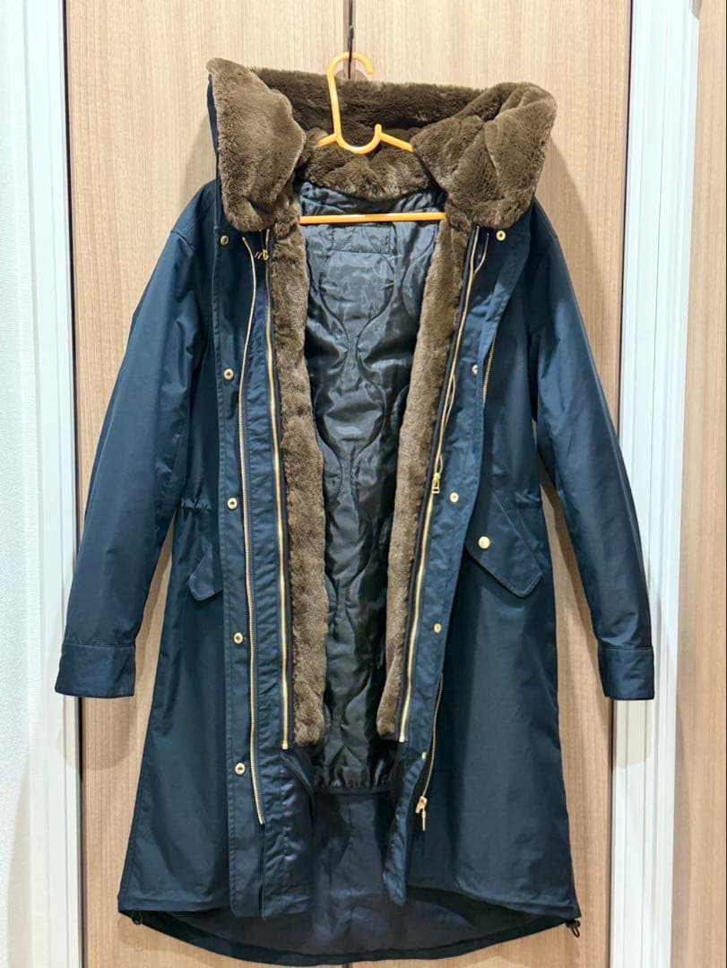 グリーンレーベルリラクシング　モッズコート　ネイビー