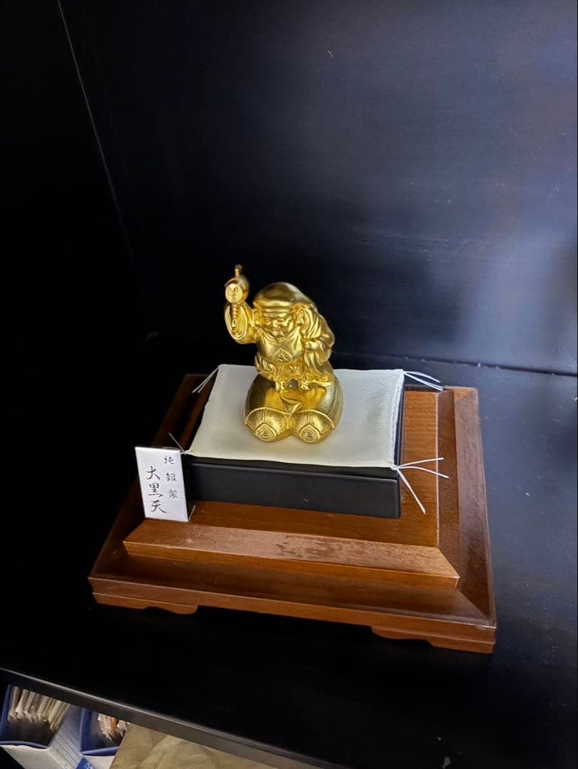 【値下げ】純銀製　大黒天　置物　縁起物【9/6発送】