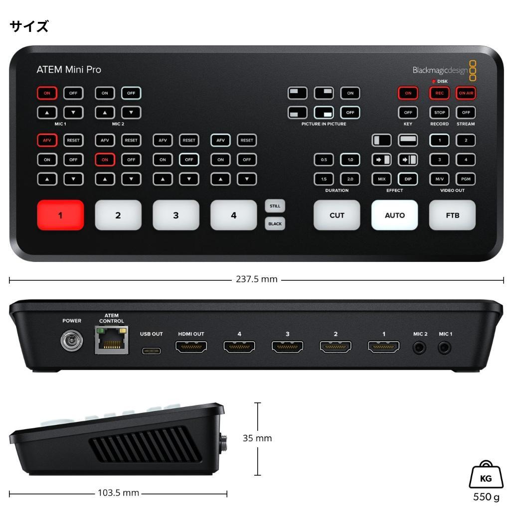Blackmagic Design ATEM Mini Pro 映像スイッチャー