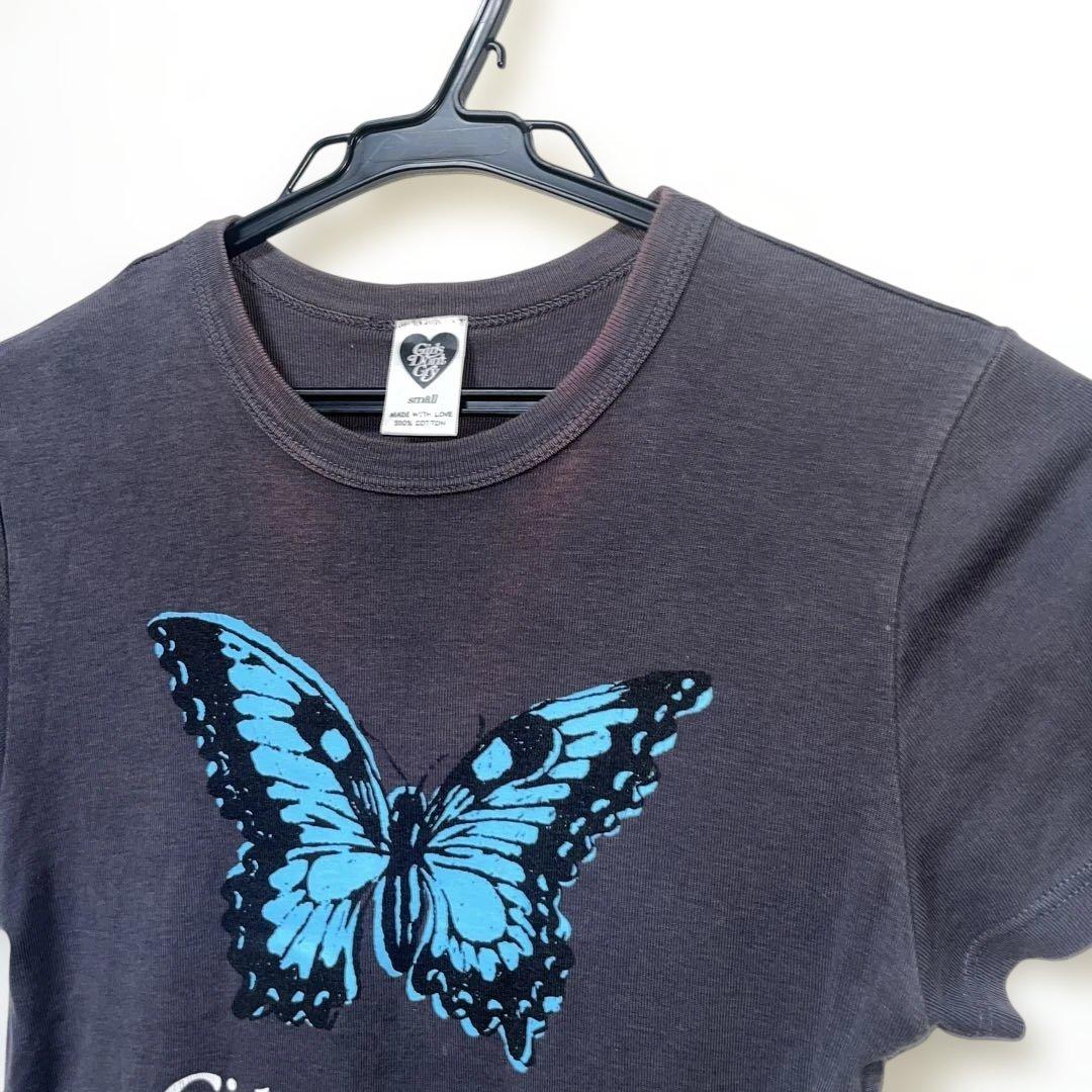 Girls Don't Cry ウィメンズ butterfly crop top