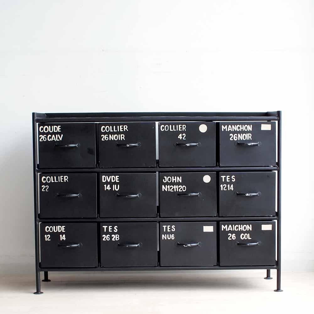 アイアンチェスト インダストリアル 黒鉄 ビンテージテイスト ZR24196