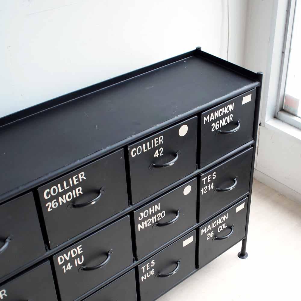 アイアンチェスト インダストリアル 黒鉄 ビンテージテイスト ZR24196