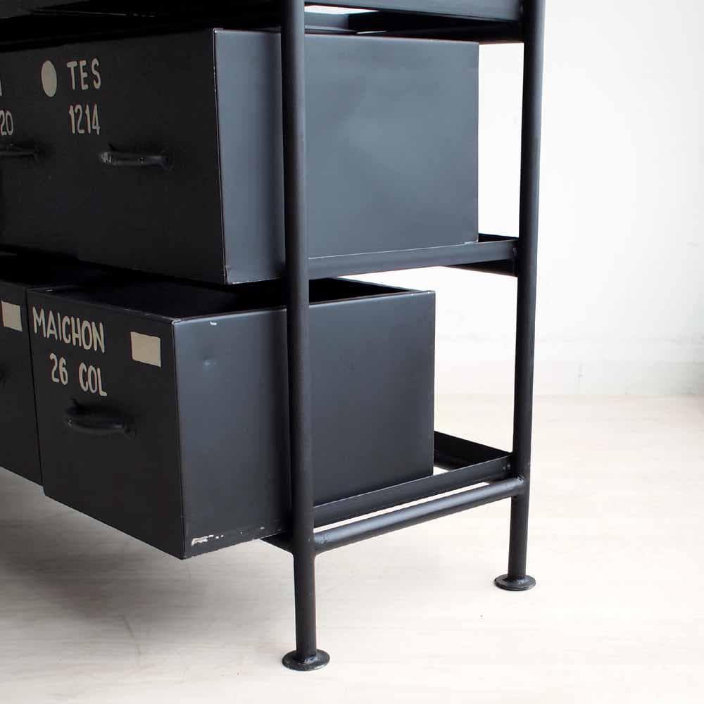 アイアンチェスト インダストリアル 黒鉄 ビンテージテイスト ZR24196