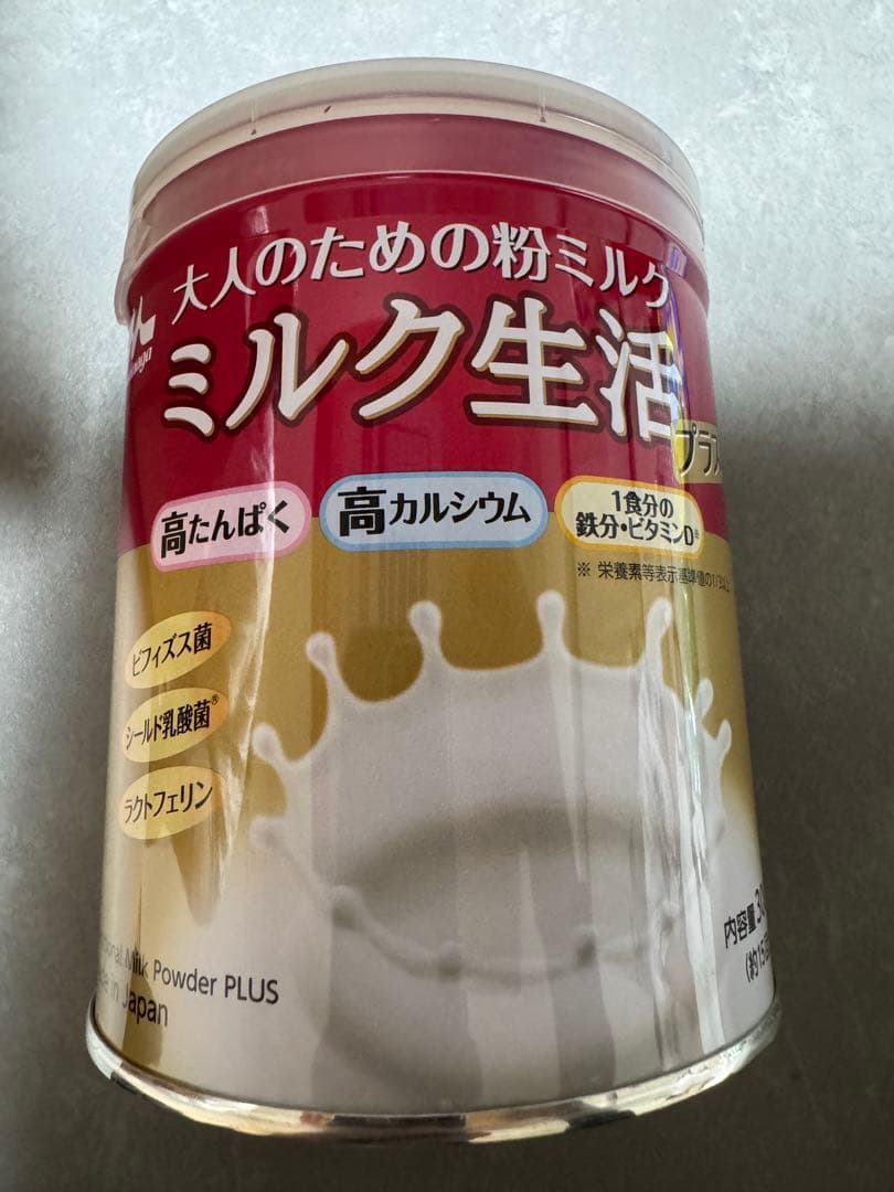 森永乳業 大人のための 粉ミルク ミルク生活 プラス 300g ×6缶