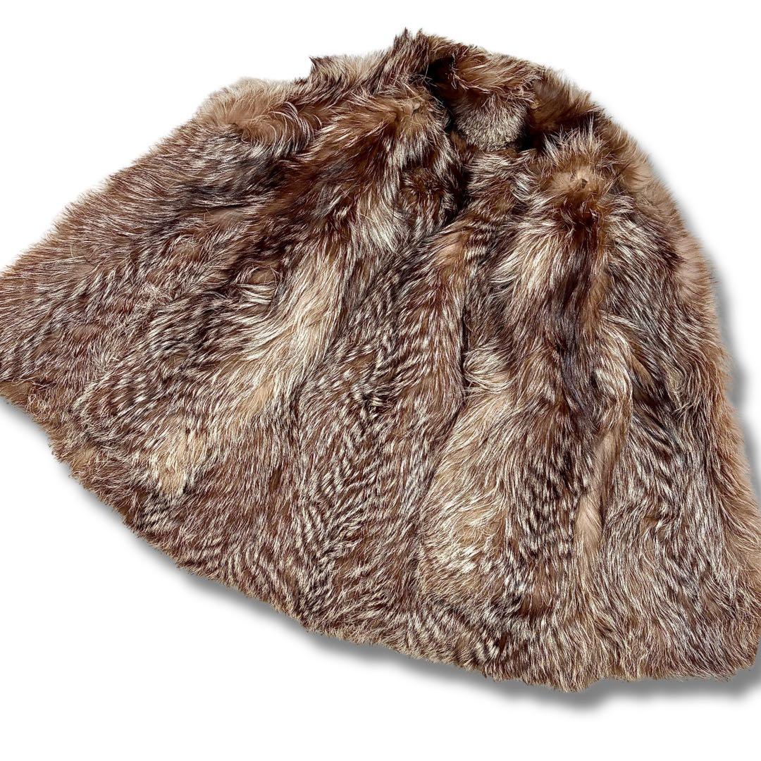 【美品/希少】サガフォックス シルバーフォックス 金サガ リアルファーコート