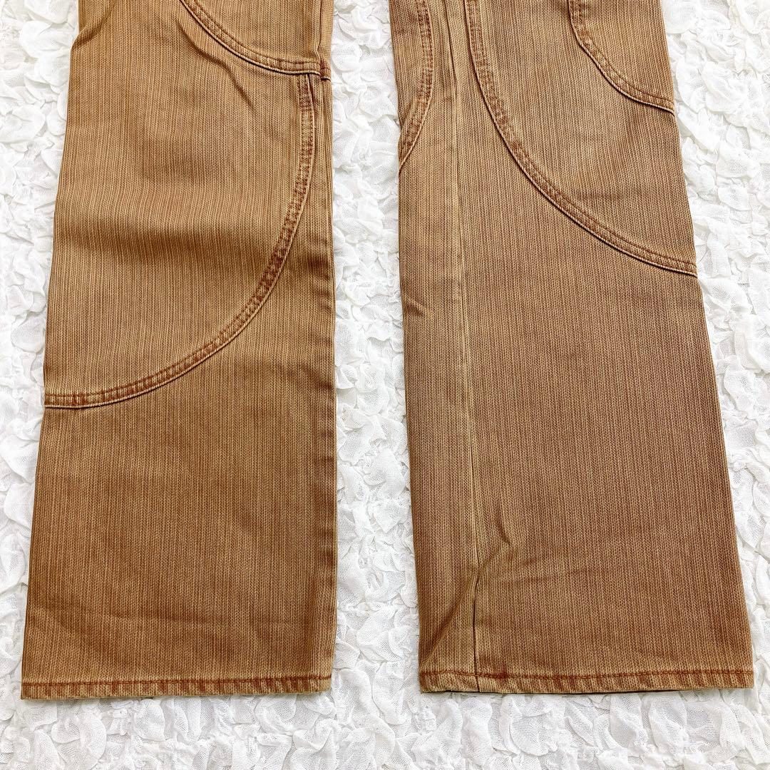 シェアースピリット　デザインパンツ　円形模様　ブラウン系　36