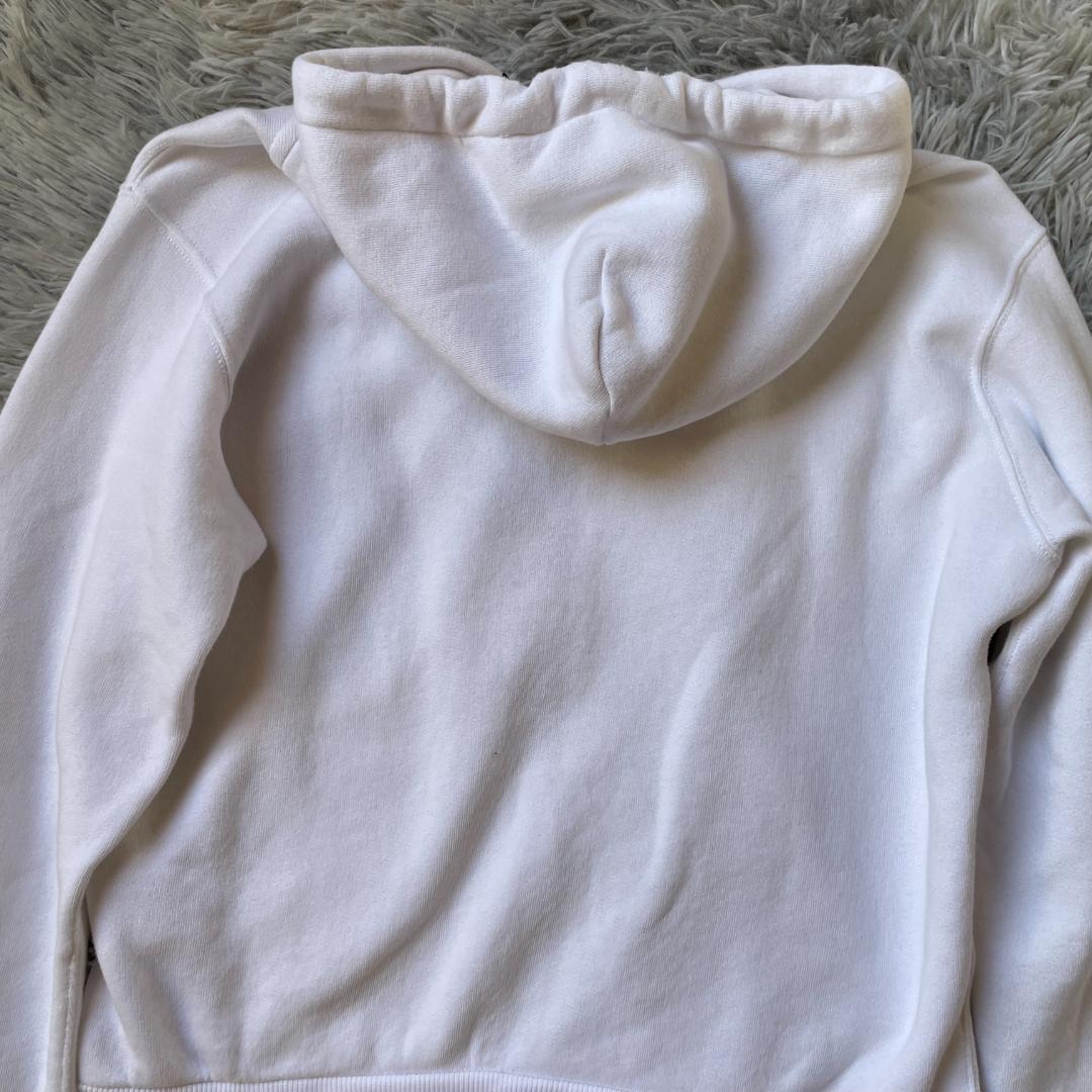 ポロ ラルフローレン ジップパーカー ホワイト レディスS 刺繍ロゴ