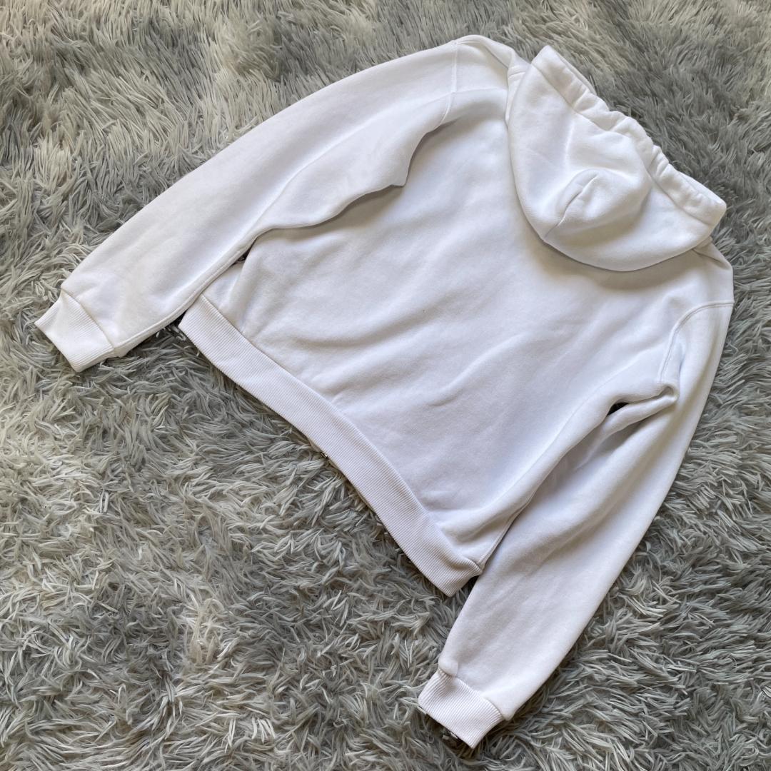 ポロ ラルフローレン ジップパーカー ホワイト レディスS 刺繍ロゴ