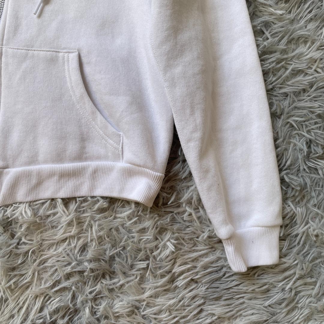 ポロ ラルフローレン ジップパーカー ホワイト レディスS 刺繍ロゴ