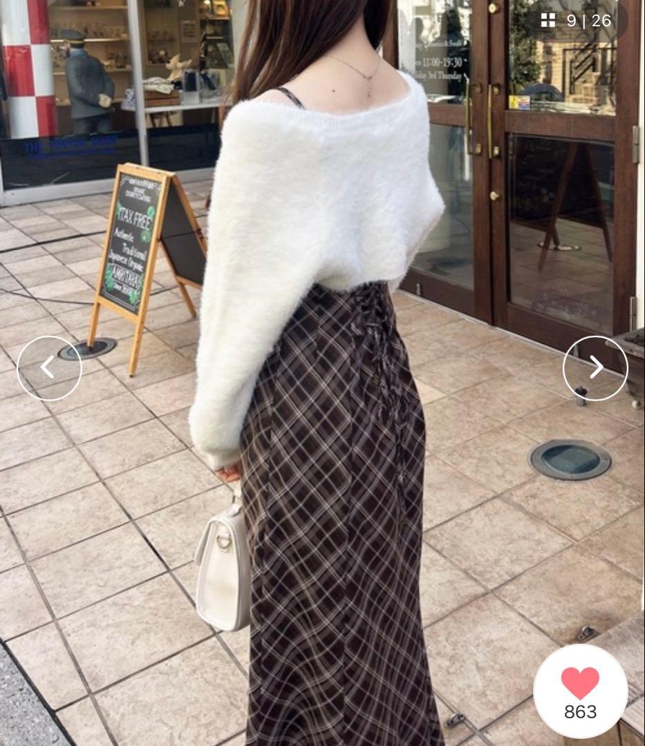 【WEB限定】シャギーニットボレロ＋マーメイドワンピースセット