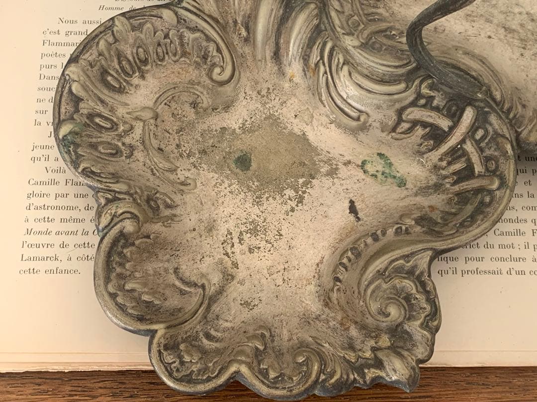 フランスアンティーク　シルバープレート　持ち手付き　ブロカント