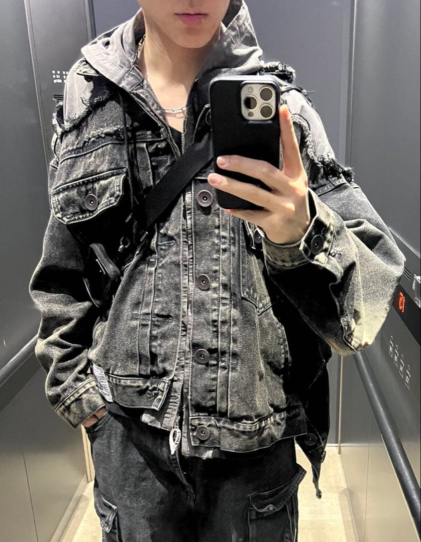 Maison Mihara Yasuhiro フード付きデニムジャケット