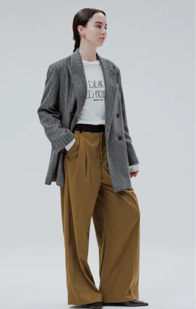 アダムエロペ　ダブルブレストツイードジャケット