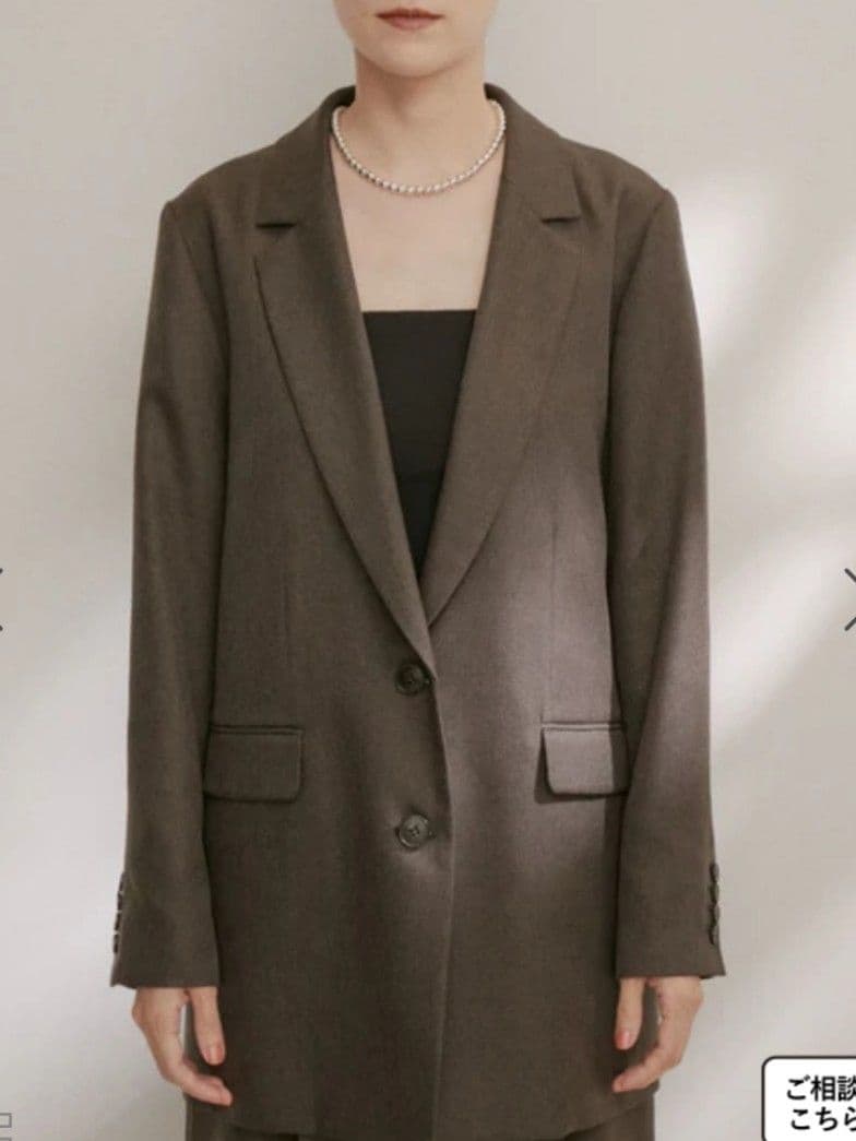 【新品タグ付】テーラードジャケット（ダークブラウン）