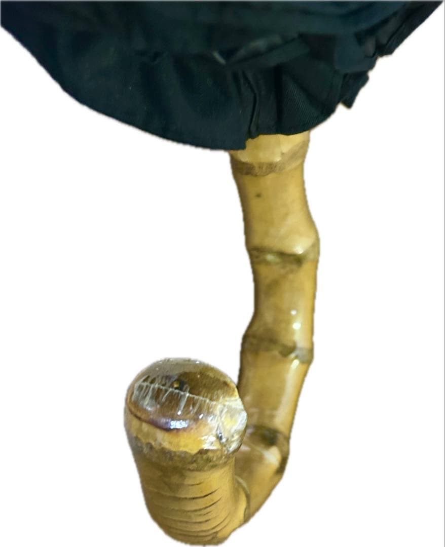 サンバリア100 日傘 フリル ブラック S 長傘　手元竹　激レア