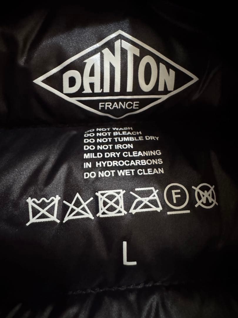美品✨　現行　[DANTON/ダントン] インナーダウン クルーネックベスト　L