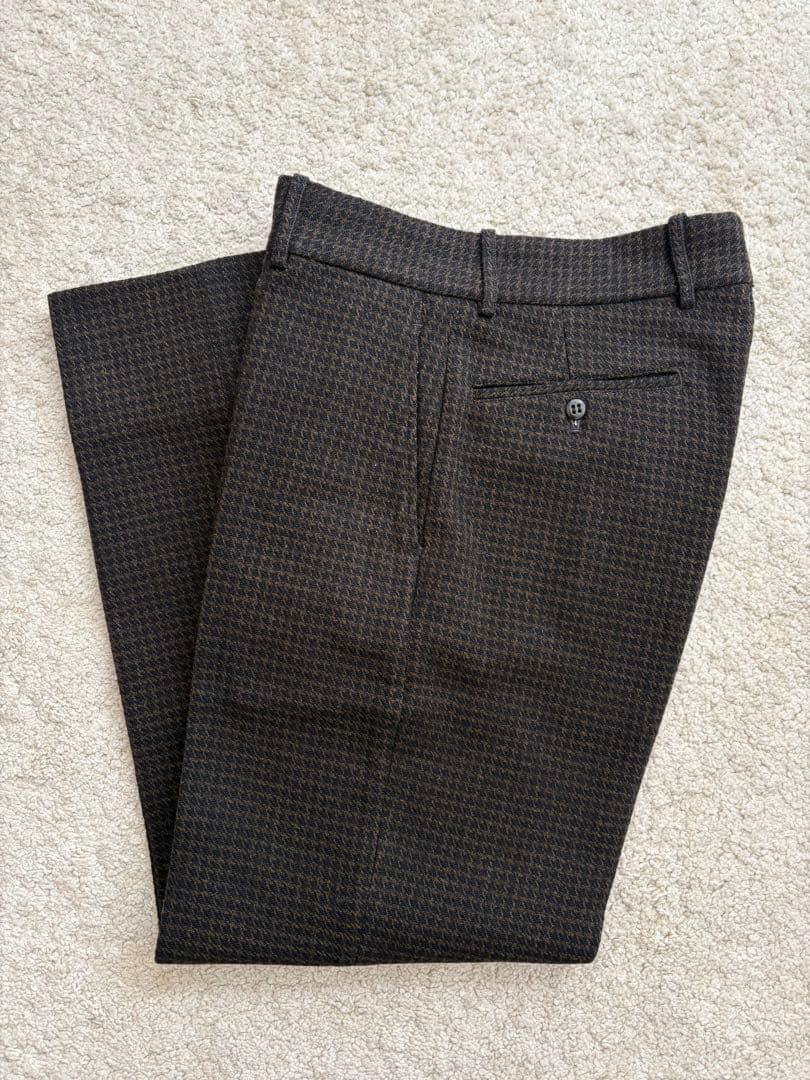 Atlast&Co ハウンドトゥース ウールトラウザー アットラスト 千鳥格子②