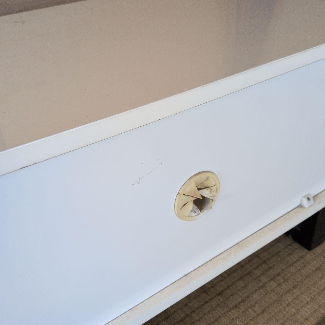 め*お様 ホワイト 木製 テレビ台 約120cm x 40cm