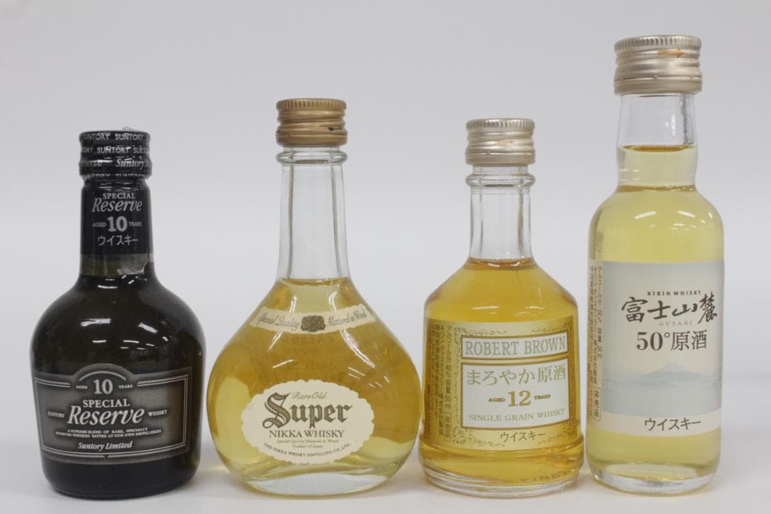 ■未開栓/18本まとめ ミニボトル 山崎12年 ニッカ リザーブ ウイスキー