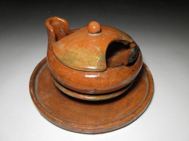 楽吉左衛門十一代 慶入 夜咄 すずめ瓦 雀土器／共箱