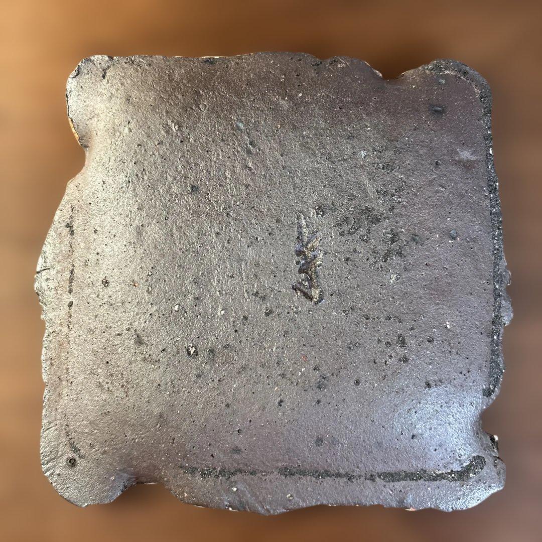 【唐津焼中川自然坊窯】刷毛目唐津四方もち上げ皿①