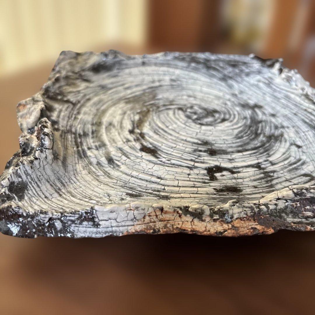 【唐津焼中川自然坊窯】刷毛目唐津四方もち上げ皿①