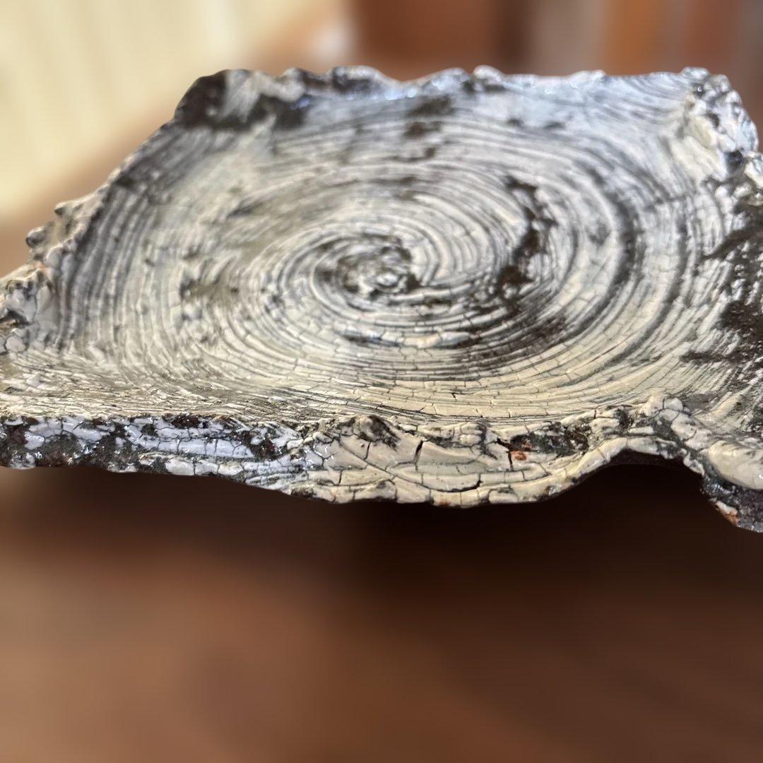 【唐津焼中川自然坊窯】刷毛目唐津四方もち上げ皿①