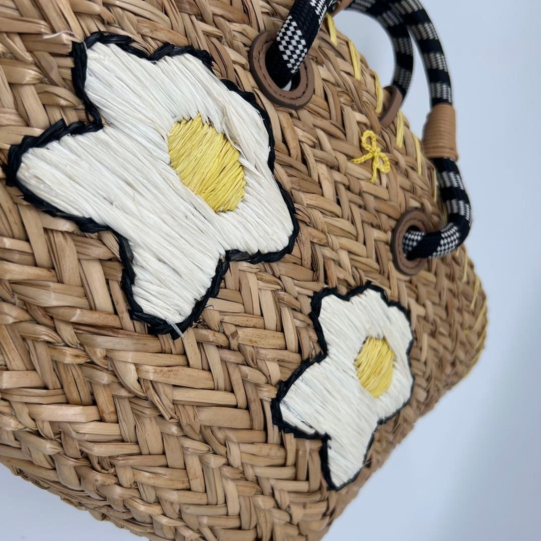 13373✨希少 アニヤハインドマーチ かごバッグ アイズ バスケット ラフィア