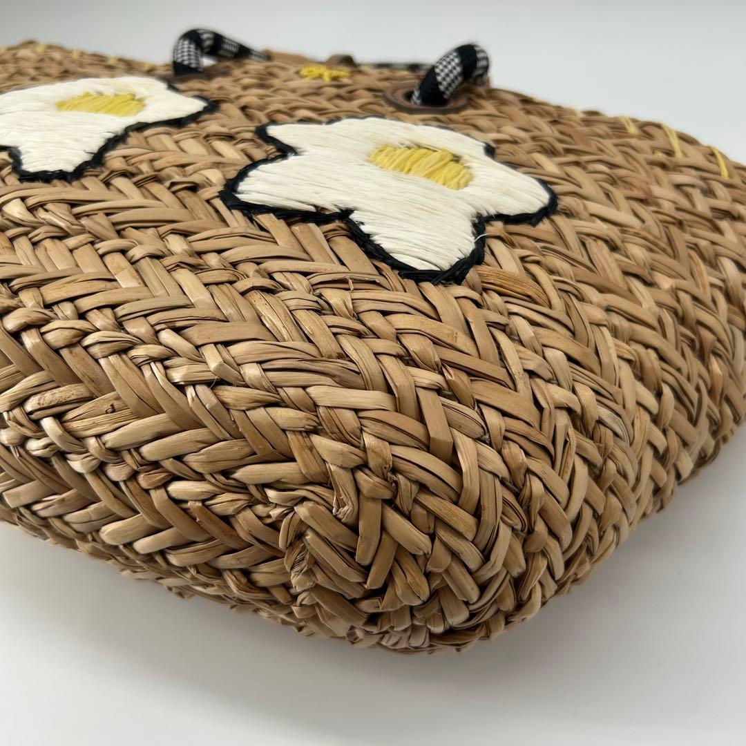 13373✨希少 アニヤハインドマーチ かごバッグ アイズ バスケット ラフィア