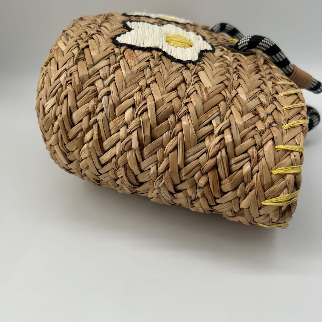 13373✨希少 アニヤハインドマーチ かごバッグ アイズ バスケット ラフィア